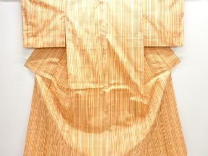 格子模様織り出し米沢紬着物アンサンブル